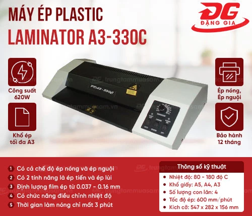Máy ép Plastic Laminator A3-330C 2