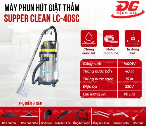 Máy phun hút giặt thảm Supper Clean LC-40SC 2