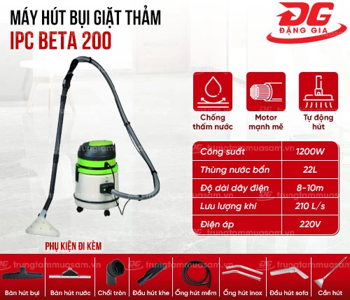 Máy hút bụi giặt thảm IPC Beta 200 2