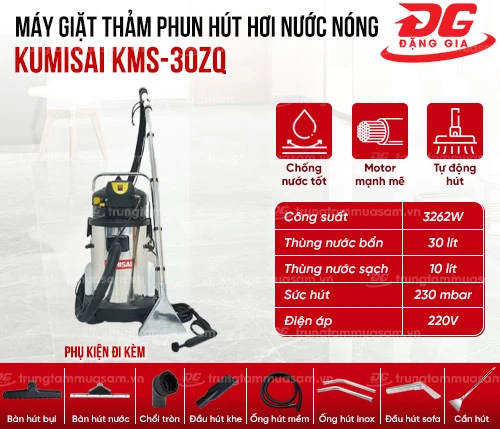Máy giặt thảm phun hút hơi nước nóng Kumisai KMS-30ZQ 2