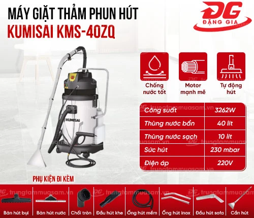 Máy giặt thảm phun hút Kumisai KMS-40ZQ 2