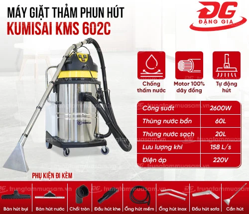 Máy giặt thảm phun hút Kumisai KMS 602C 2