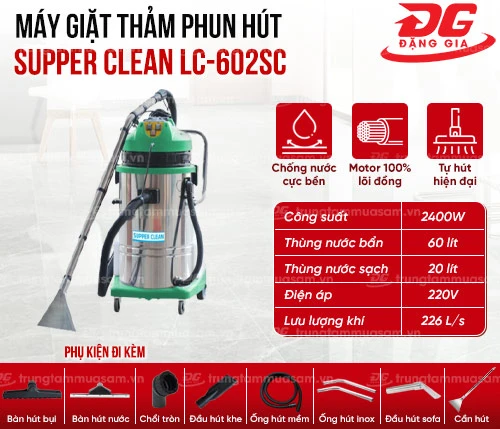 Máy giặt thảm phun hút Supper Clean LC-602SC 2