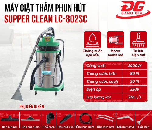 Máy giặt thảm phun hút Supper Clean LC-802SC 2