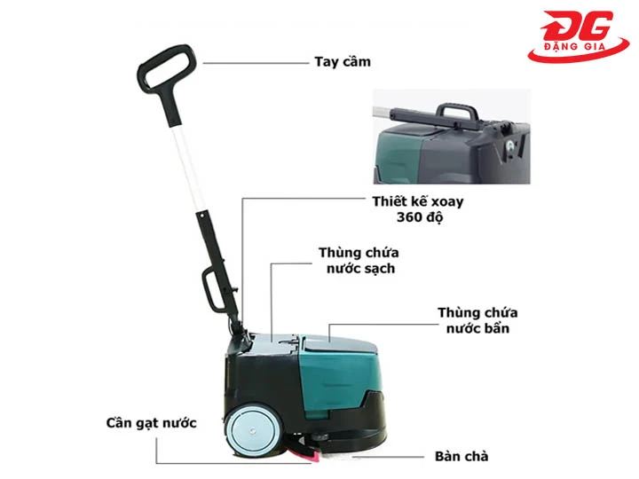 Bình chứa nước Máy chà sàn liên hợp Kungfu Clean KF46B