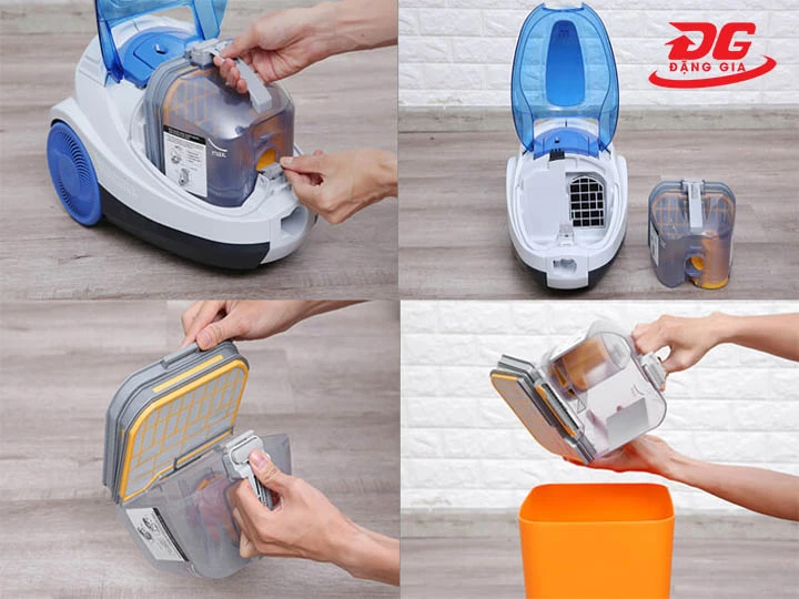 cách làm sạch máy hút bụi 3 trong 1