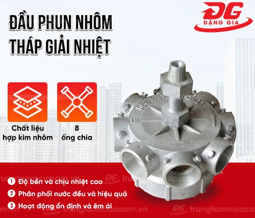 Đầu phun nhôm tháp giải nhiệt 2
