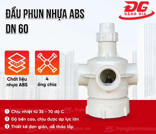 Đầu phun nhựa ABS DN 60 2
