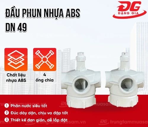 Đầu phun nhựa ABS DN 49 2
