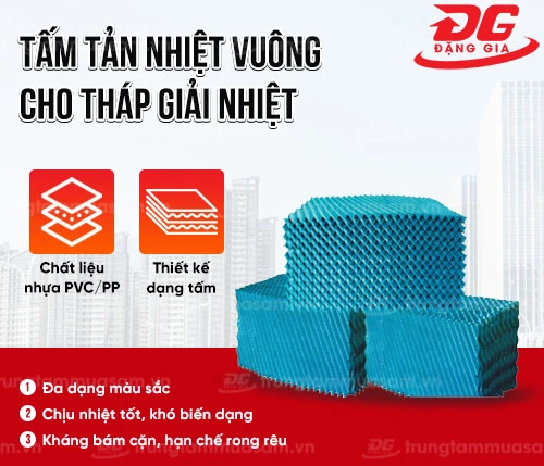 Tấm tản nhiệt vuông cho tháp giải nhiệt 2