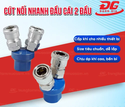Cút nối nhanh đầu cái 2 đầu 2
