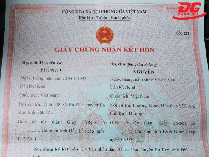 không ép plastic giấy đăng ký kết hôn bảo quản sao cho đúng cách