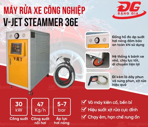 Máy rửa xe công nghiệp V-JET Steammer 36E 2