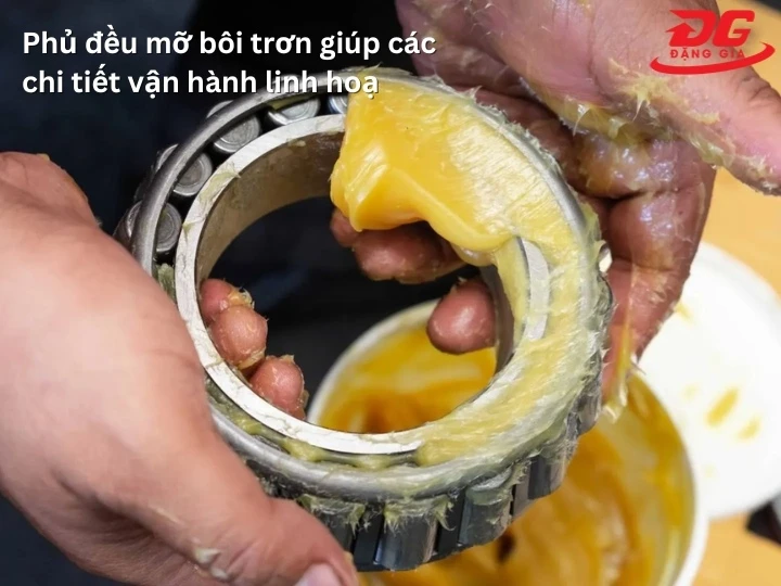 Mỡ bôi trơn giảm ma sát khô giữa các chi tiết