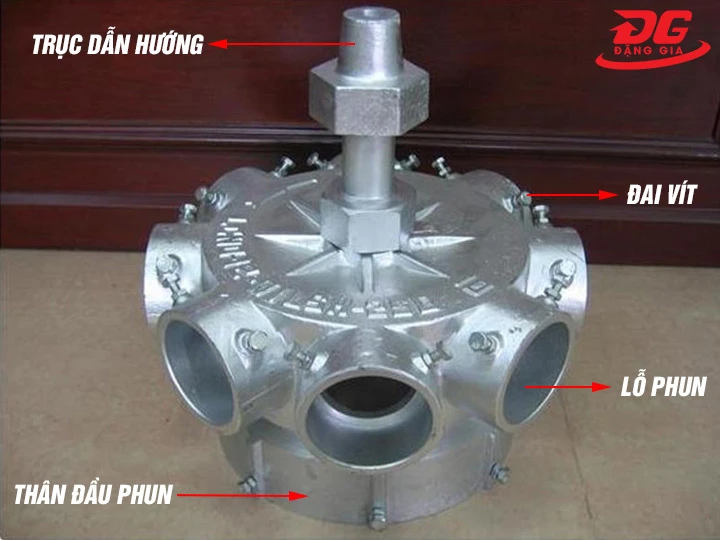 Cấu tạo đầu phun bằng hợp kim nhôm DN 250
