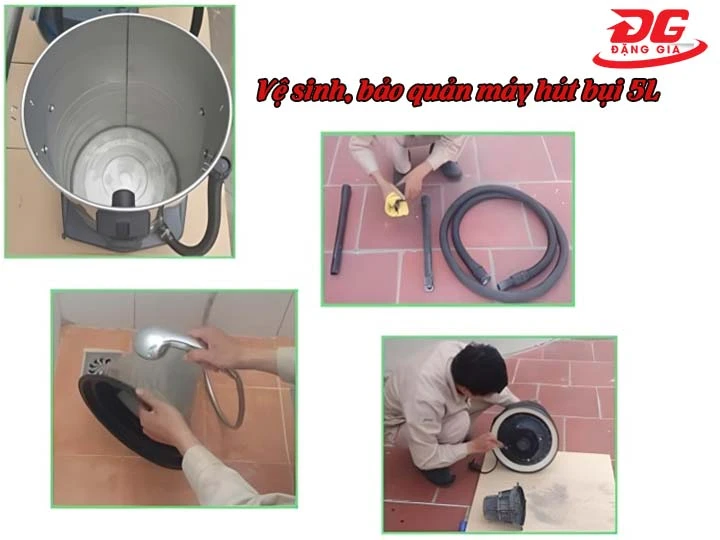 vệ sinh máy hút bụi 5 lít