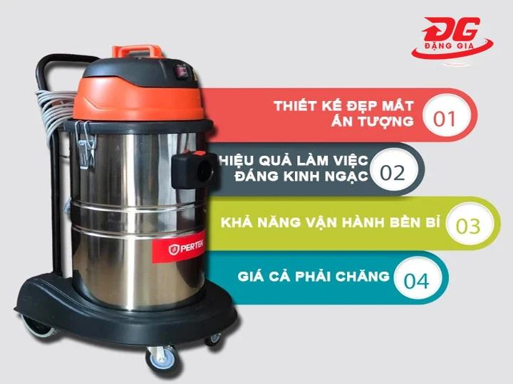 Giá máy hút bụi công nghiệp Pertek