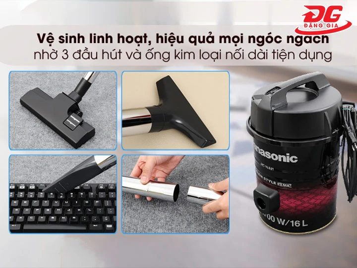 máy hút bụi Panasonic làm sạch mọi nơi