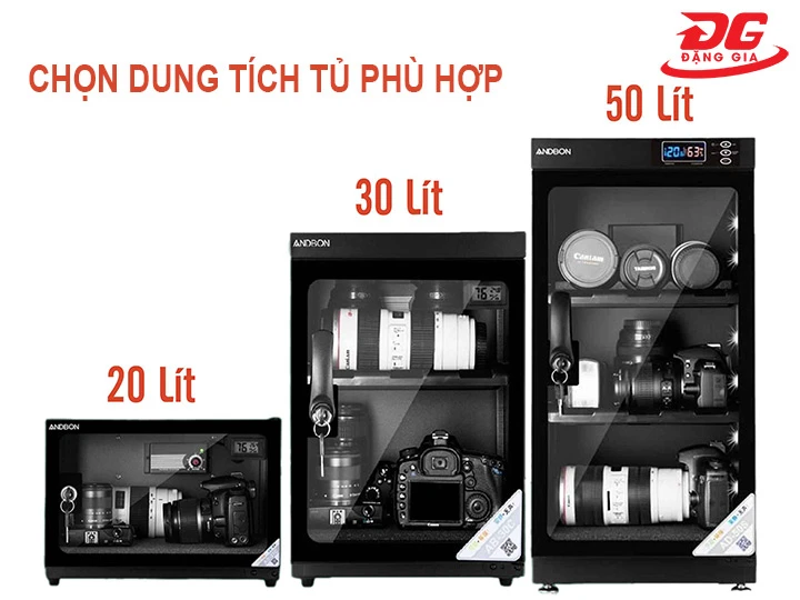 chọn dung tích tủ chống ẩm phù hợp
