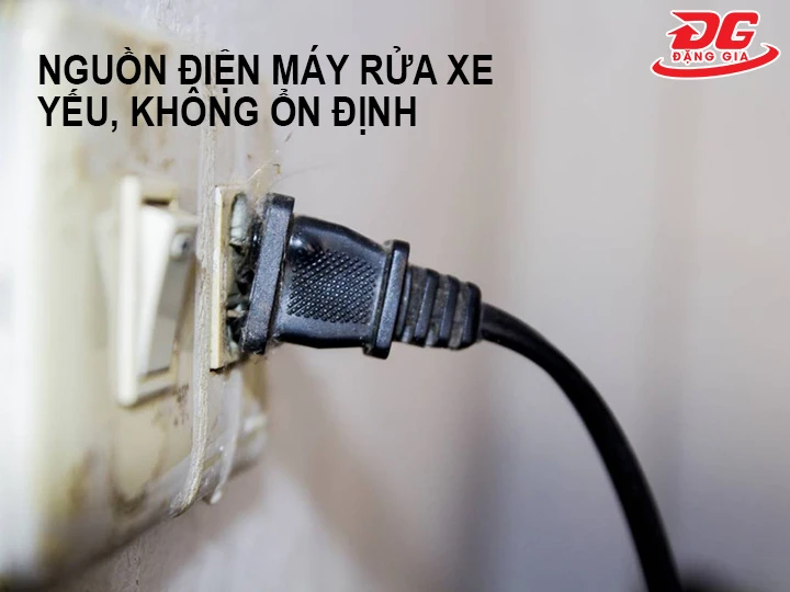 Nguồn điện cung cấp máy rửa xe không ổn định