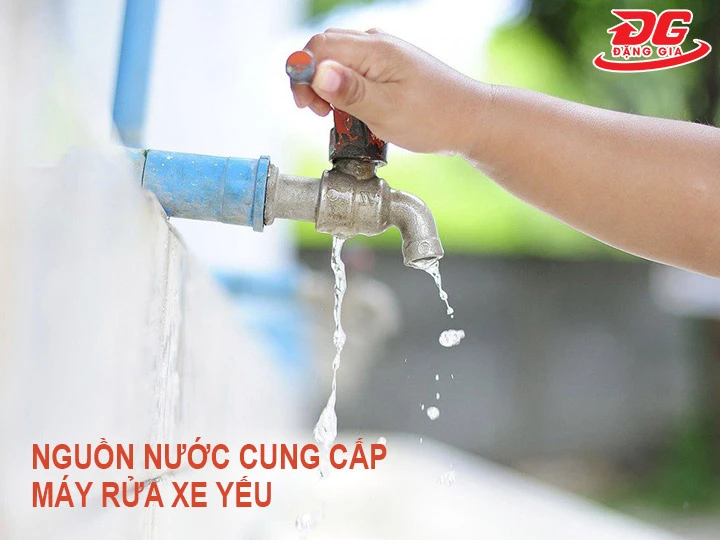 Nguồn nước cung cấp máy rửa xe bị yếu