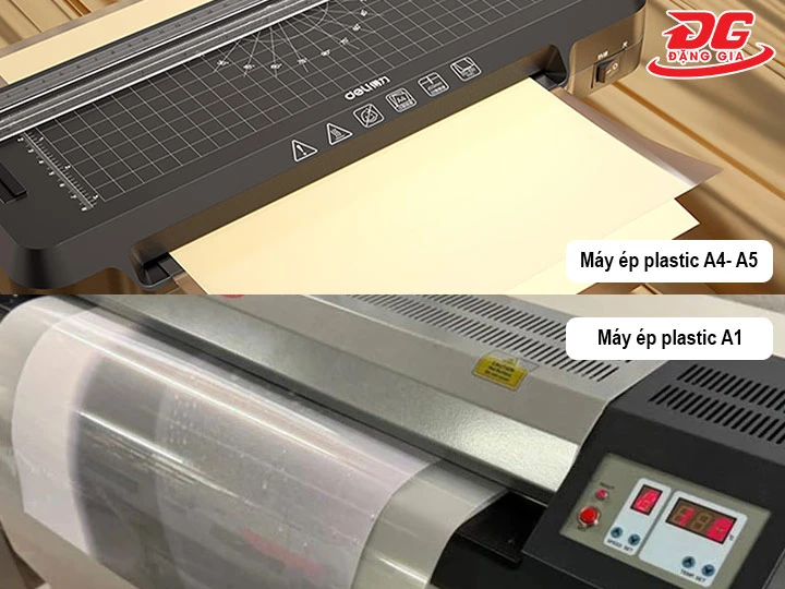 phân loại máy ép plastic theo khổ giấy