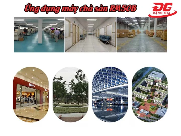 ứng dụng máy chà sàn RM50B