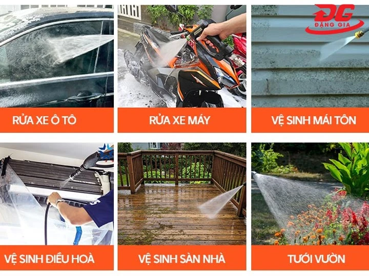 Ứng dụng máy rửa xe lõi đồng