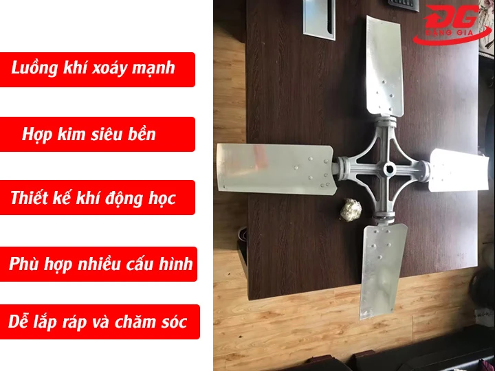 ưu điểm của cánh quạt D2400mm