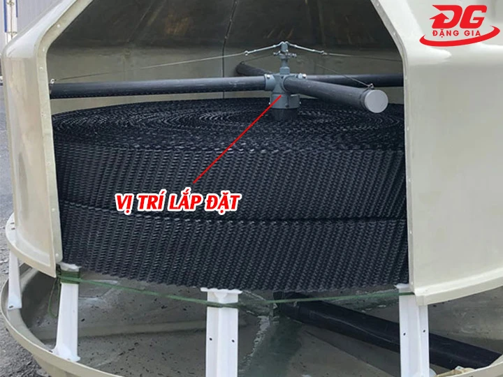 vị trí lắp đặt đầu phun bằng hợp kim nhôm DN90