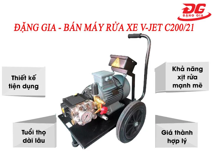 Địa chỉ bán Máy rửa xe ô tô công suất lớn V-Jet C200/21