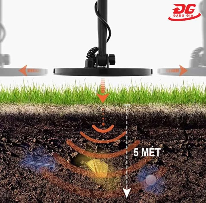 máy dò kim loại sâu 5m dò tìm siêu nhanh