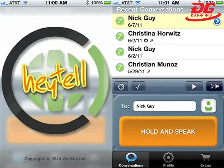HeyTell biến điện thoại thành bộ đàm