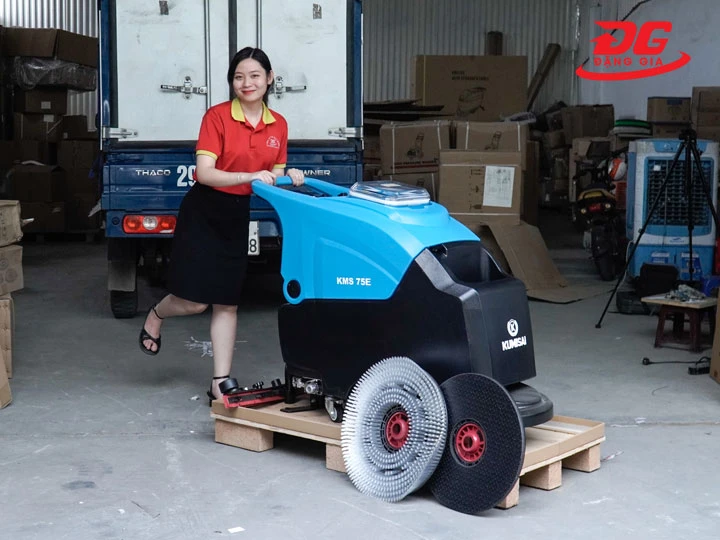Máy chà sàn liên hợp đẩy tay dùng điện trực tiếp