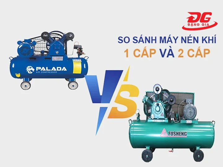 Máy nén khí 2 cấp và 1 cấp