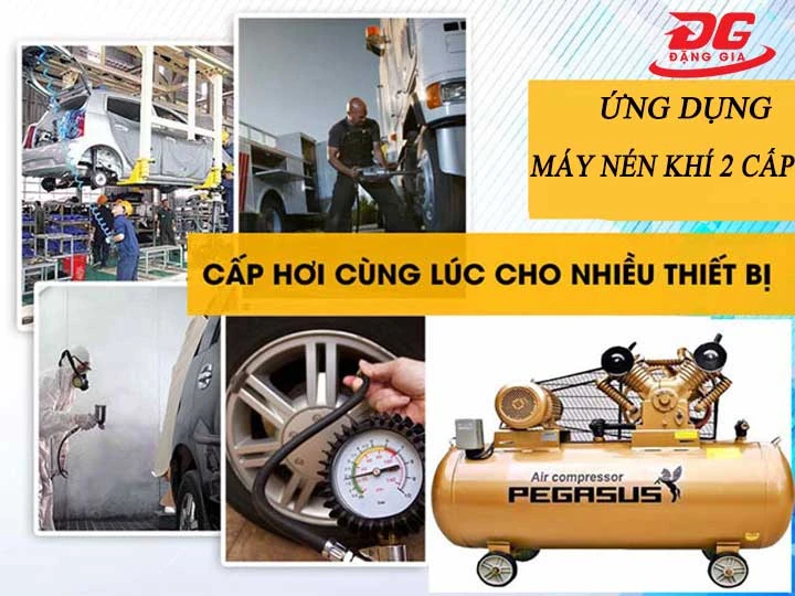 Ứng dụng thực tế của máy nén khí 2 cấp trong sản xuất