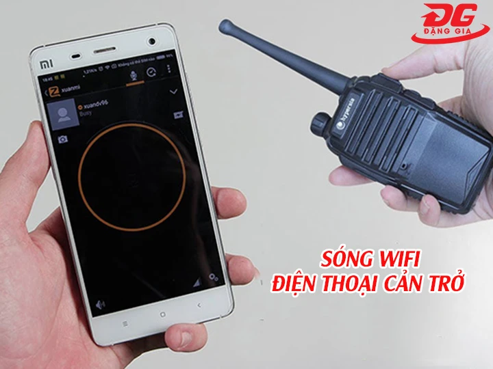 Sóng WiFi/điện thoại cản trở