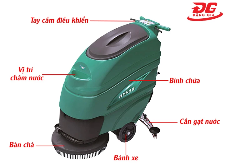 cấu tạo máy chà sàn liên hợp Chao Bao HY 50B