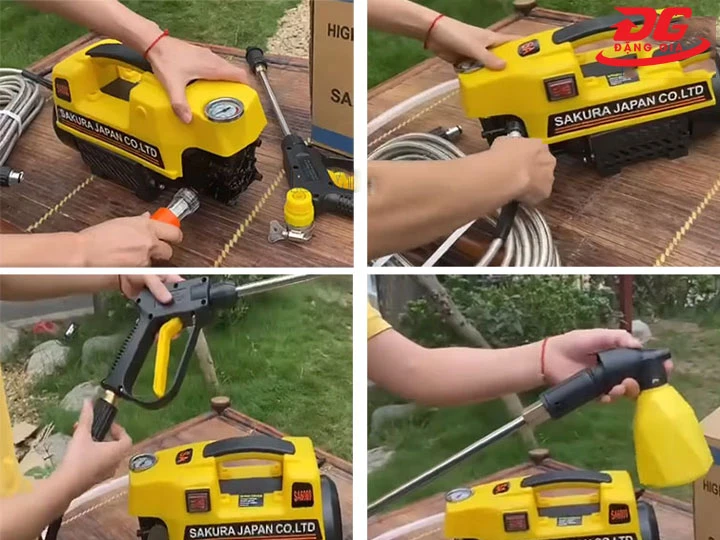 lắp máy rửa xe Sakura