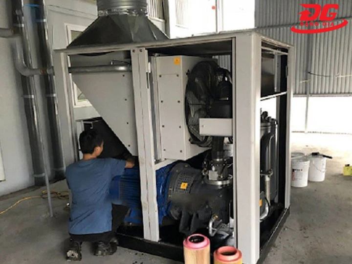 Lọc bị nghẹt làm máy nén khí bị quá nhiệt