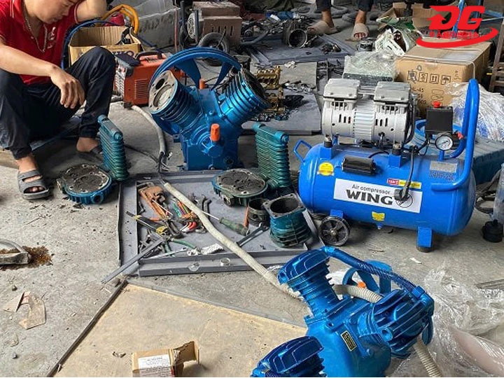 máy chạy quá tải khiến máy nén khí không vào hơi