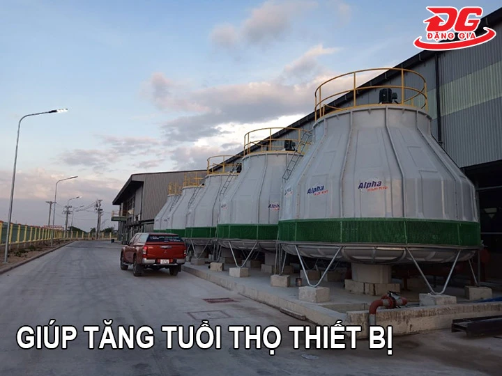 tháp giải nhiệt giúp tăng tuổi thọ thiết bị