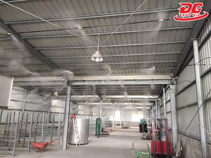 Làm mát nhà xưởng với hệ thống phun sương