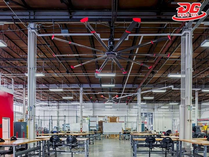 Làm mát nhà xưởng bằng hệ thống quạt gió
