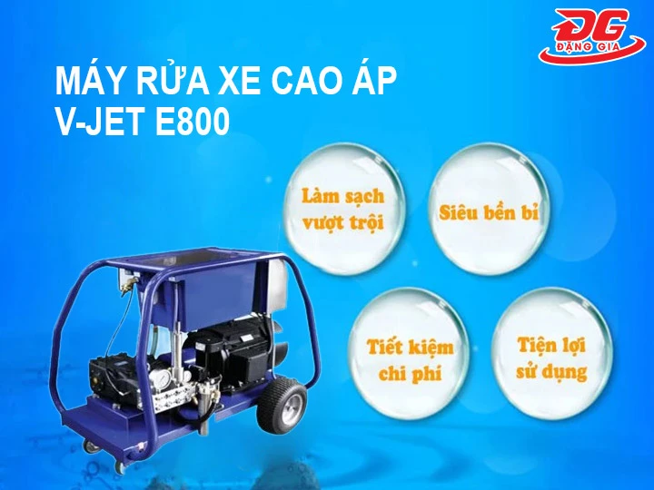 ưu điểm của máy rửa xe cao áp V-JET E800