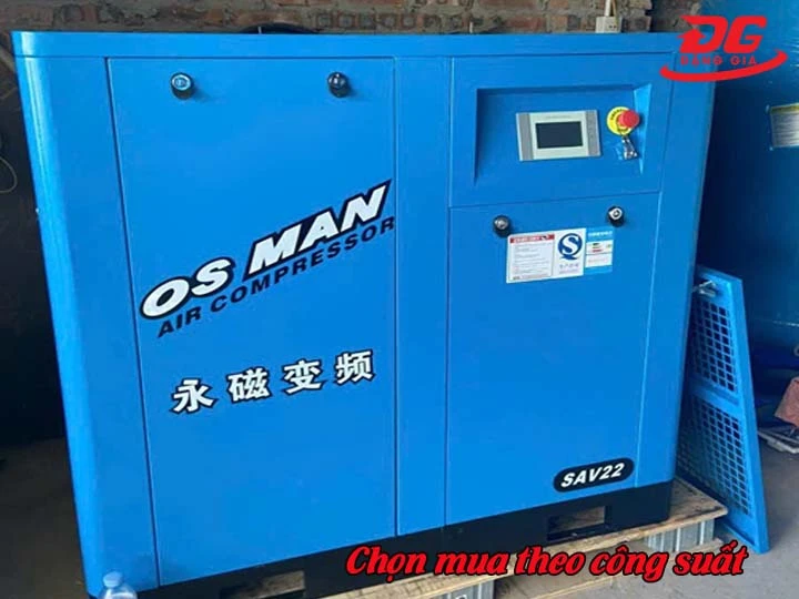 chọn máy nén khí Osman theo công suất