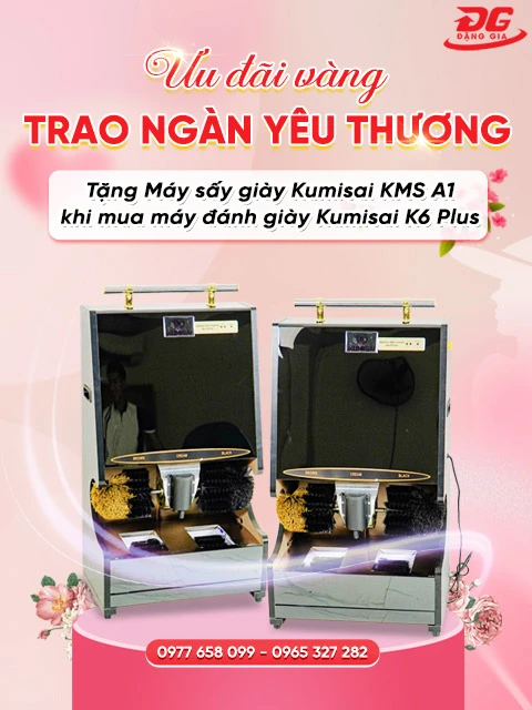 Banner siêu sale máy đánh giày KUMISAI K6 Plus