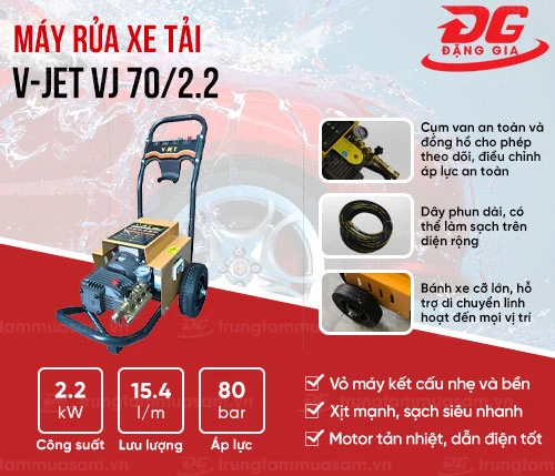 Máy rửa xe tải V-JET VJ 70/2.2 2