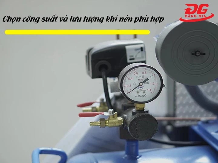 Công suất và Lưu lượng khí nén