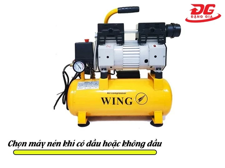 Máy có dầu hay không dầu